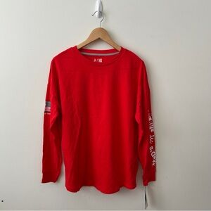Volcom XS Long Sleeve Tee Red US Snowboard Team